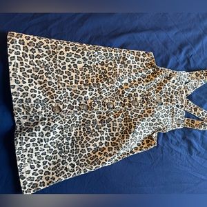 Leopard overalls dress